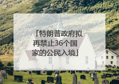 特朗普政府拟再禁止36个国家的公民入境